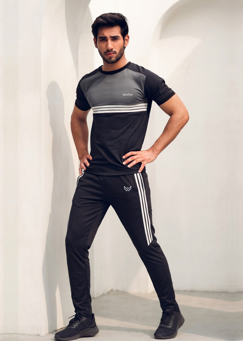 Grey Tyro Front - Dri-Fit Tracksuit