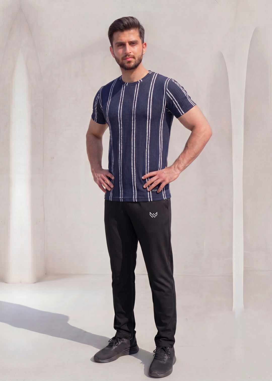 Retro Stripe Set - Navy Twinset