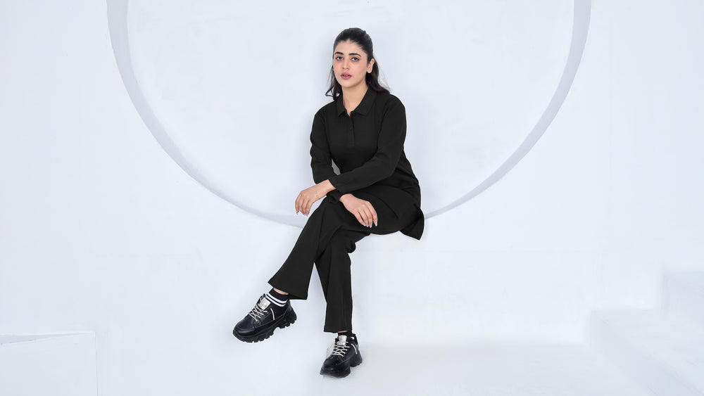 Black Flare - Premium Cotton Twinset