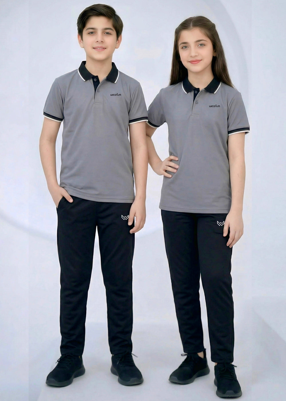 Graphite Kids - Premium Cotton Polo Twinset