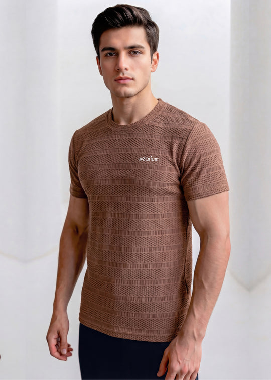 Imported Popcorn Knit - Brown Tracksuit