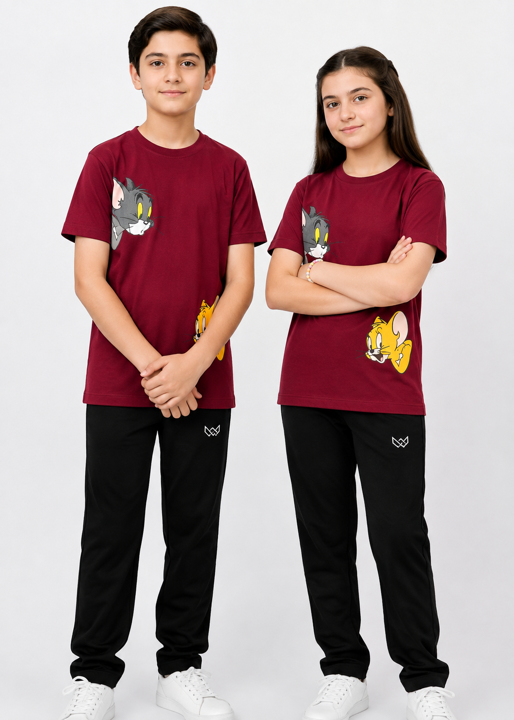 Tom & Jerry - Maroon Cotton Twinset