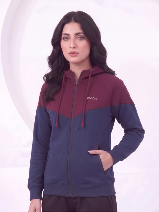 W - DualTone Shield Hoodie - Premium Cotton Fleece