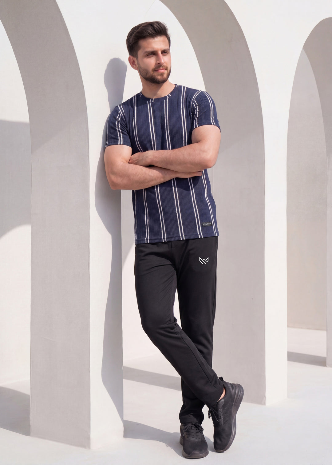 Retro Stripe Set - Navy Twinset
