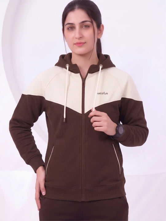 W - Luxe Panel Premium Cotton – Coffee Brown & Off White