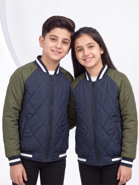 Olive Aura Bomber Jacket - Kids