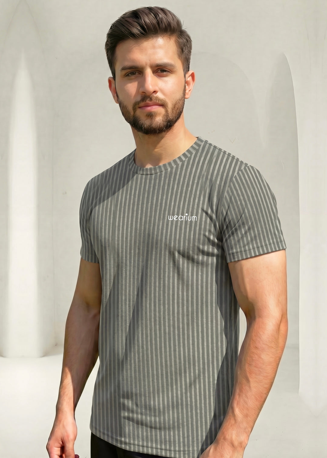 Imported Rib‑Line Stretch - Pale Green Tracksuit
