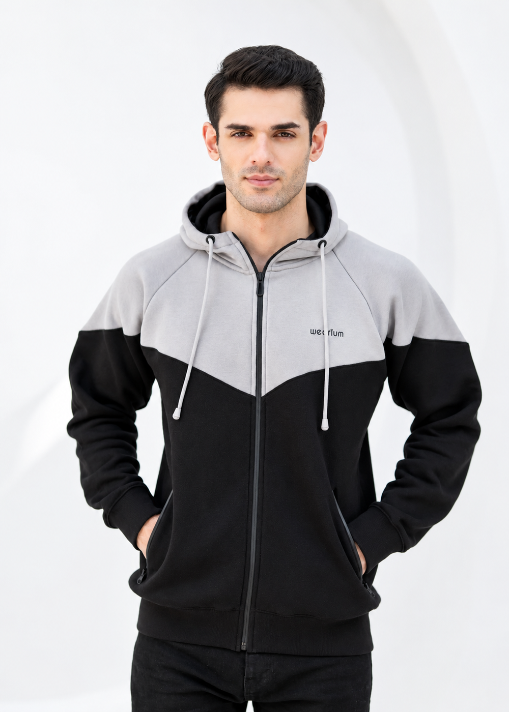 GreyEdge Oversized ZipUp Upper - Premium Cotton Fleece