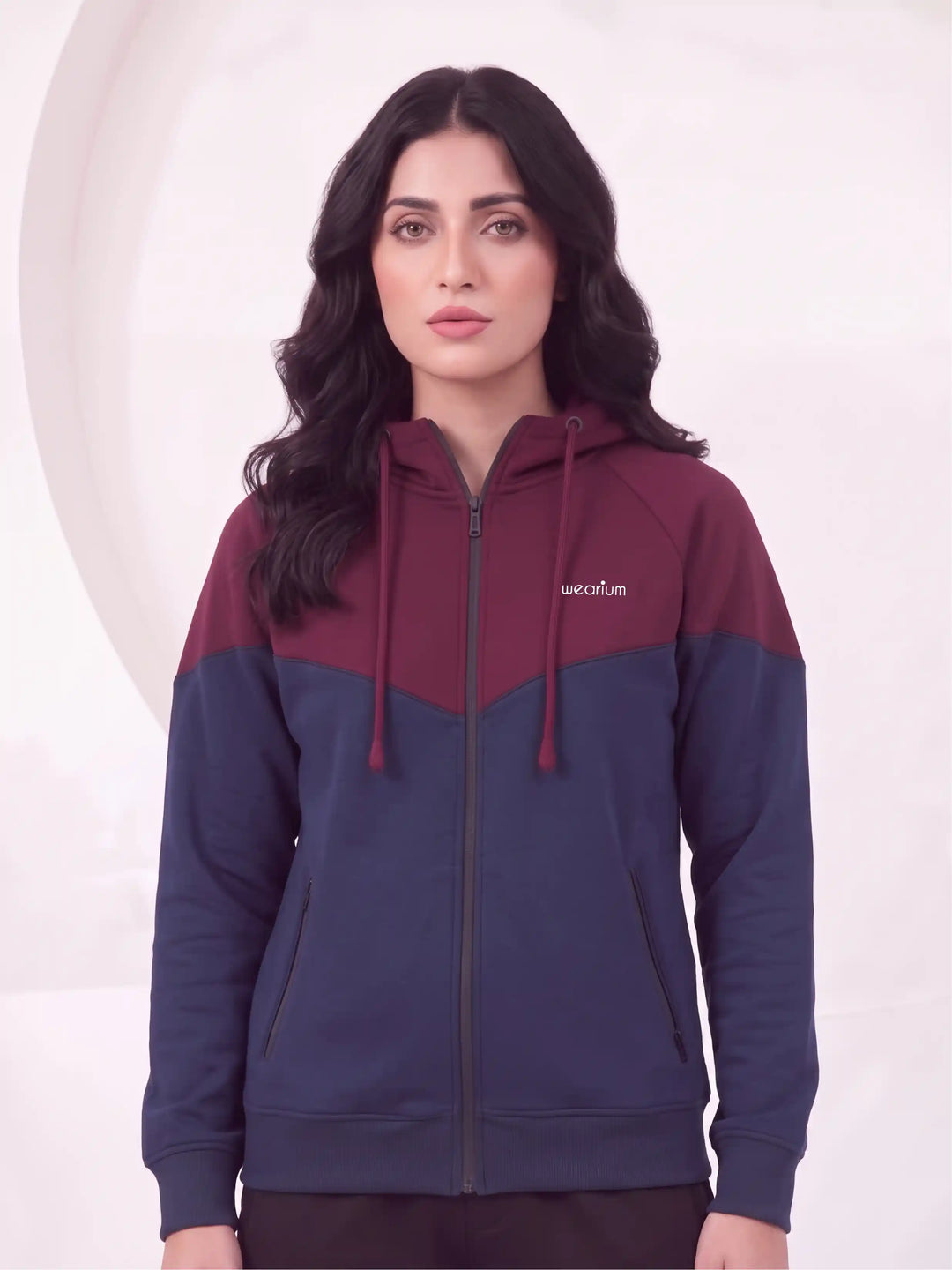 W - DualTone Shield Hoodie - Premium Cotton Fleece