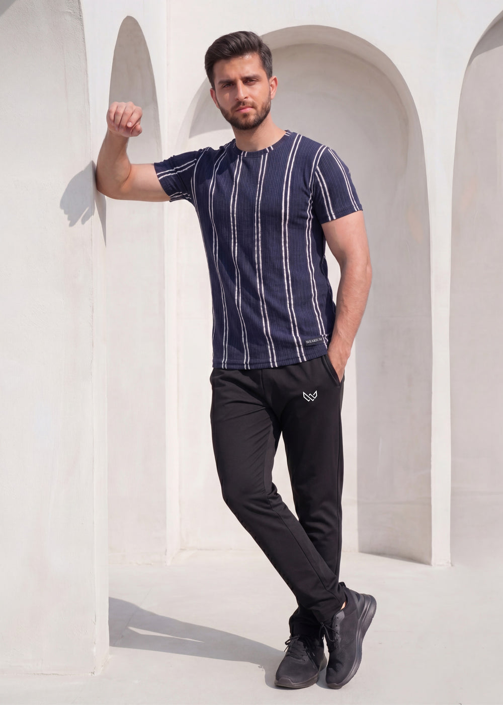 Retro Stripe Set - Navy Twinset
