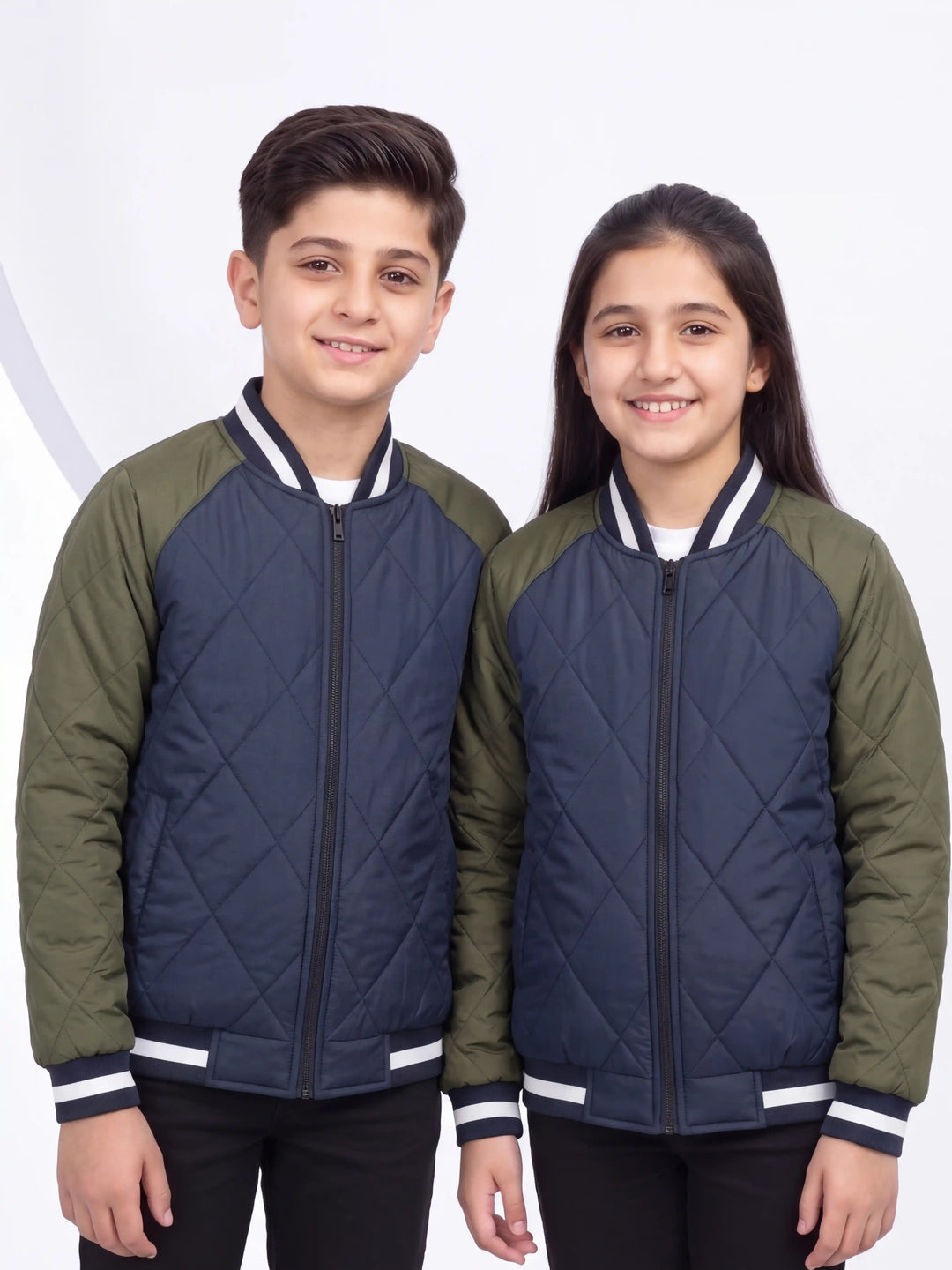 Olive Aura Bomber Jacket - Kids