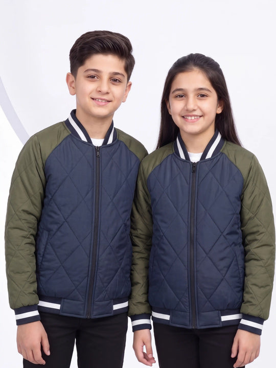 Olive Aura Bomber Jacket - Kids