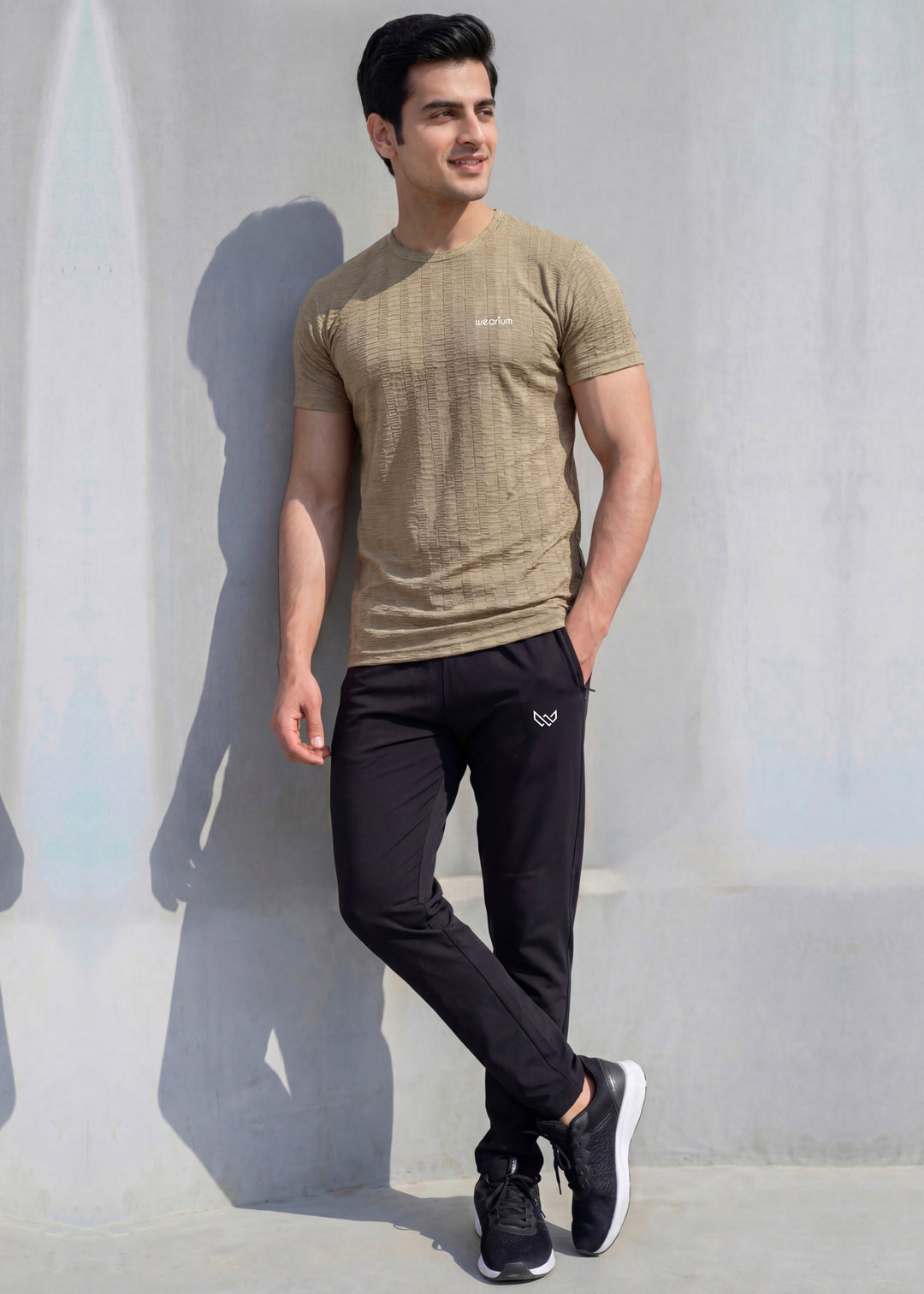 Imported Spun Mesh - Khaki Tracksuit