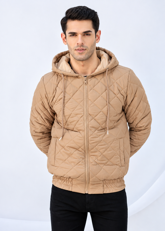 Diamond Quilted Jacket - High Value Tan