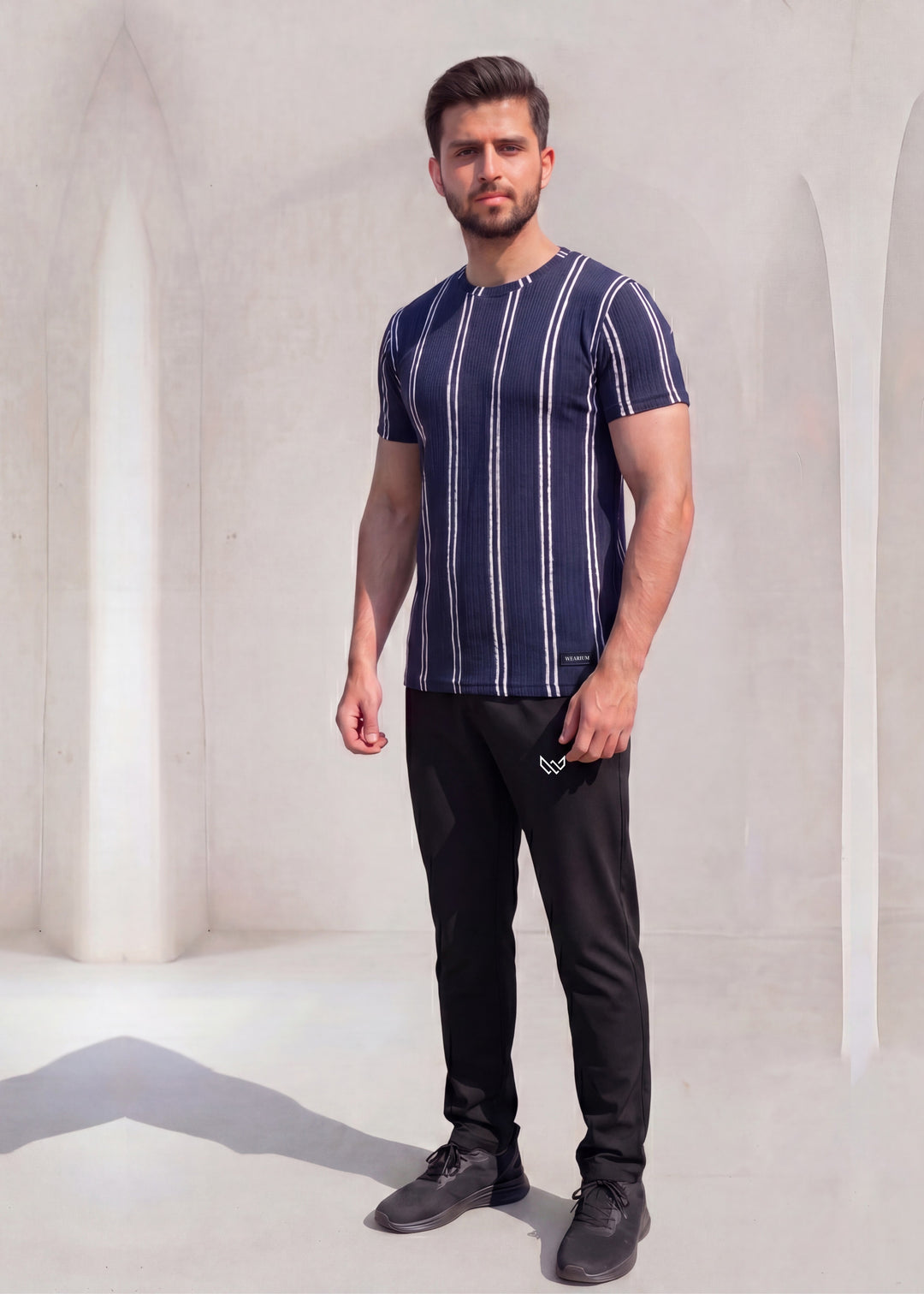 Retro Stripe Set - Navy Twinset