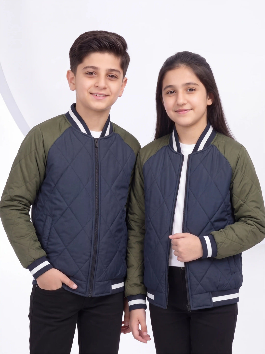 Olive Aura Bomber Jacket - Kids