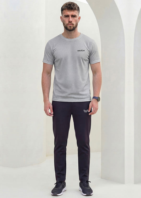 Imported Mesh Grid - Silver Grey Tracksuit