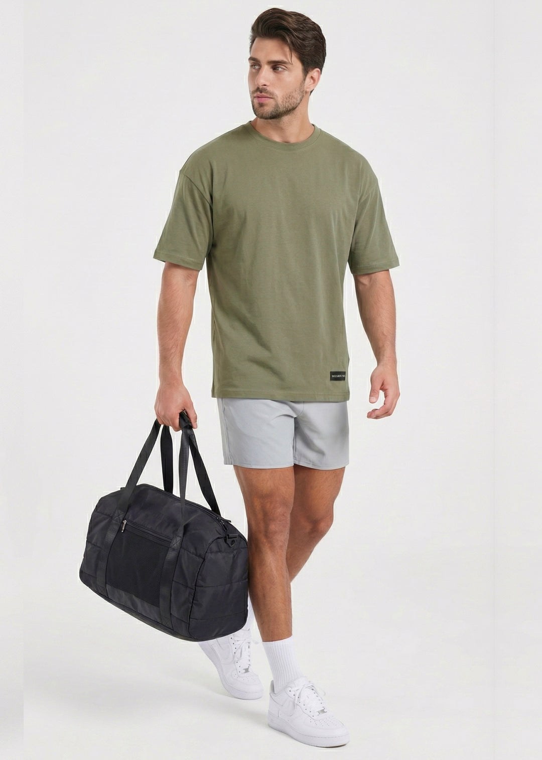 W Prime Oversized Tee - Sage Green 100% Cotton