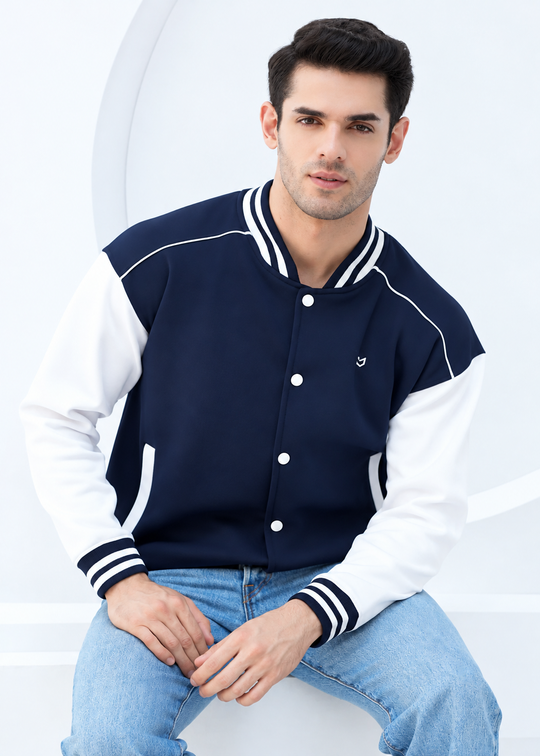 Navy Ace Varsity Jacket - Winter