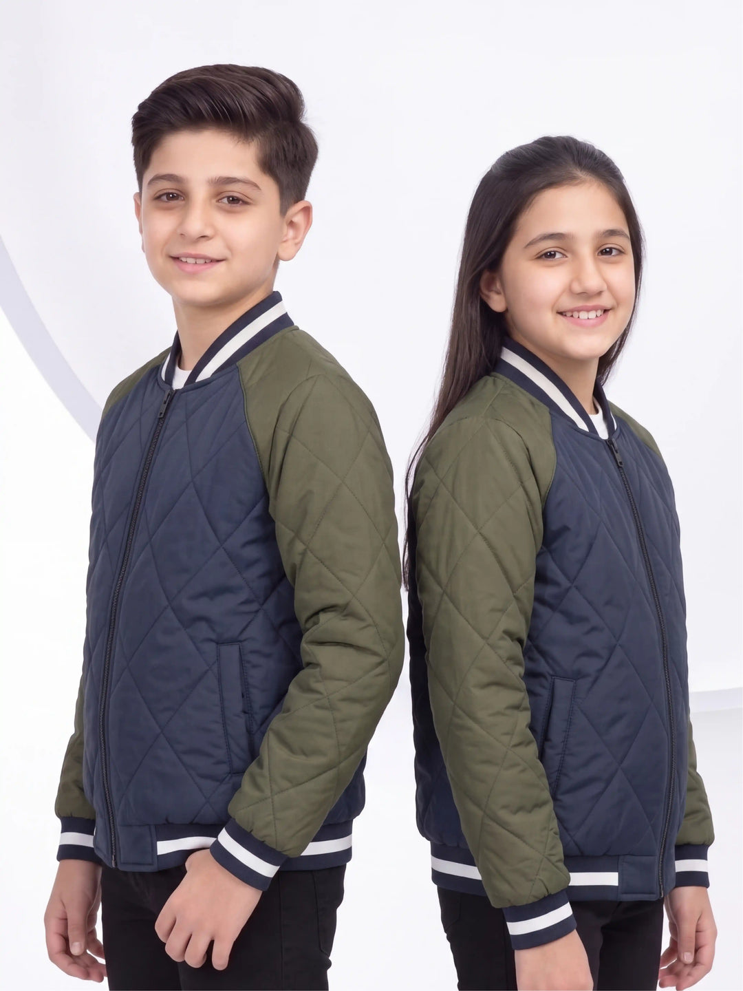 Olive Aura Bomber Jacket - Kids
