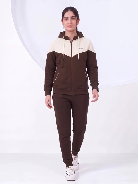 W - Luxe Panel Premium Cotton – Coffee Brown & Off White