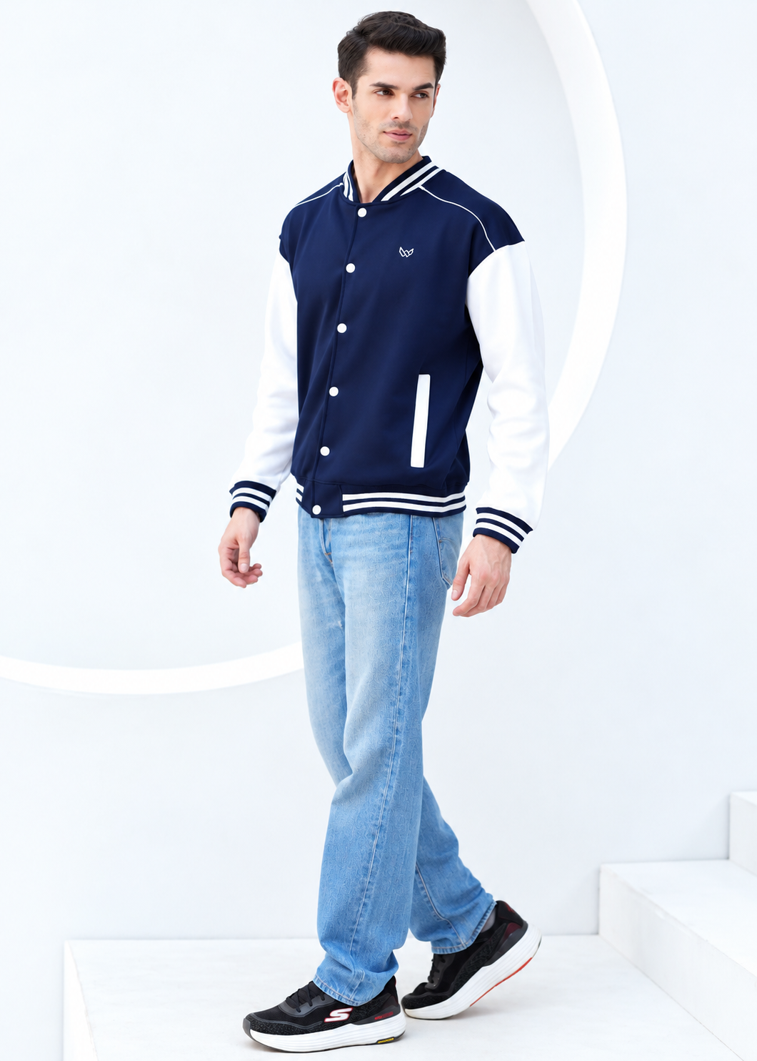 Navy Ace Varsity Jacket - Winter