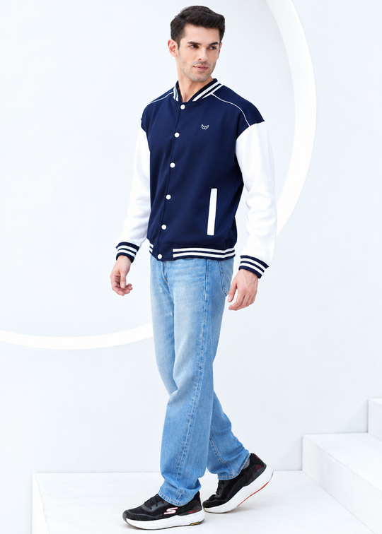 Navy Ace Varsity Jacket - Winter