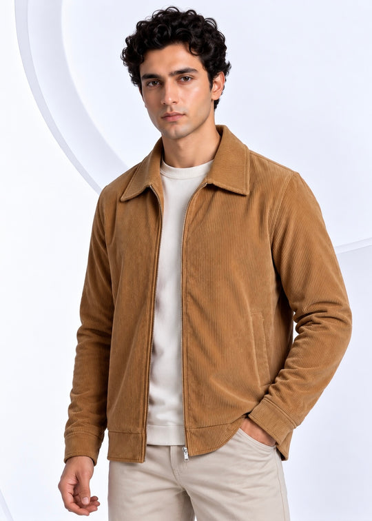 Milano Corduroy Jacket – Camel Brown