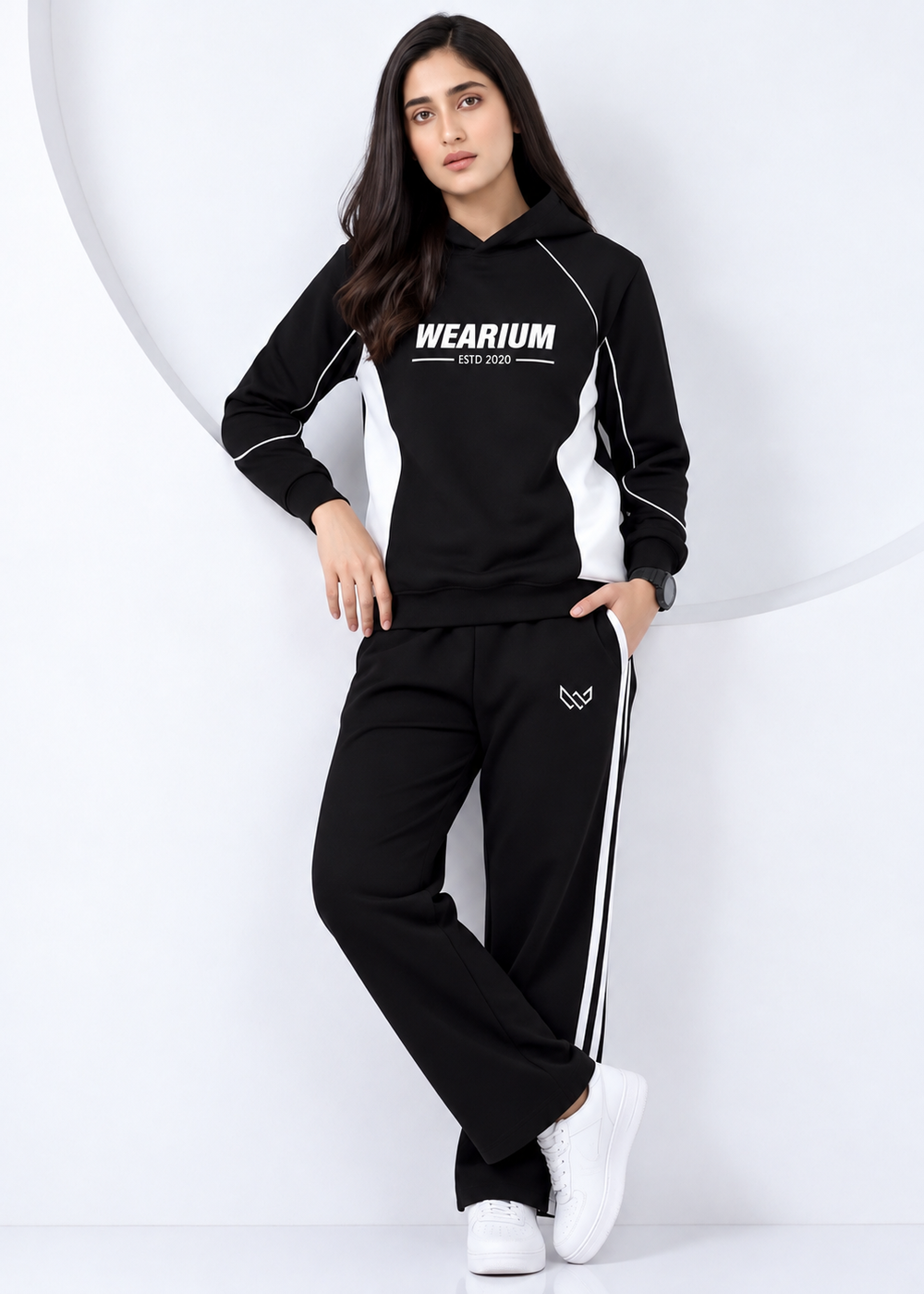 W-Nightfall - B/W Contrast Tracksuit