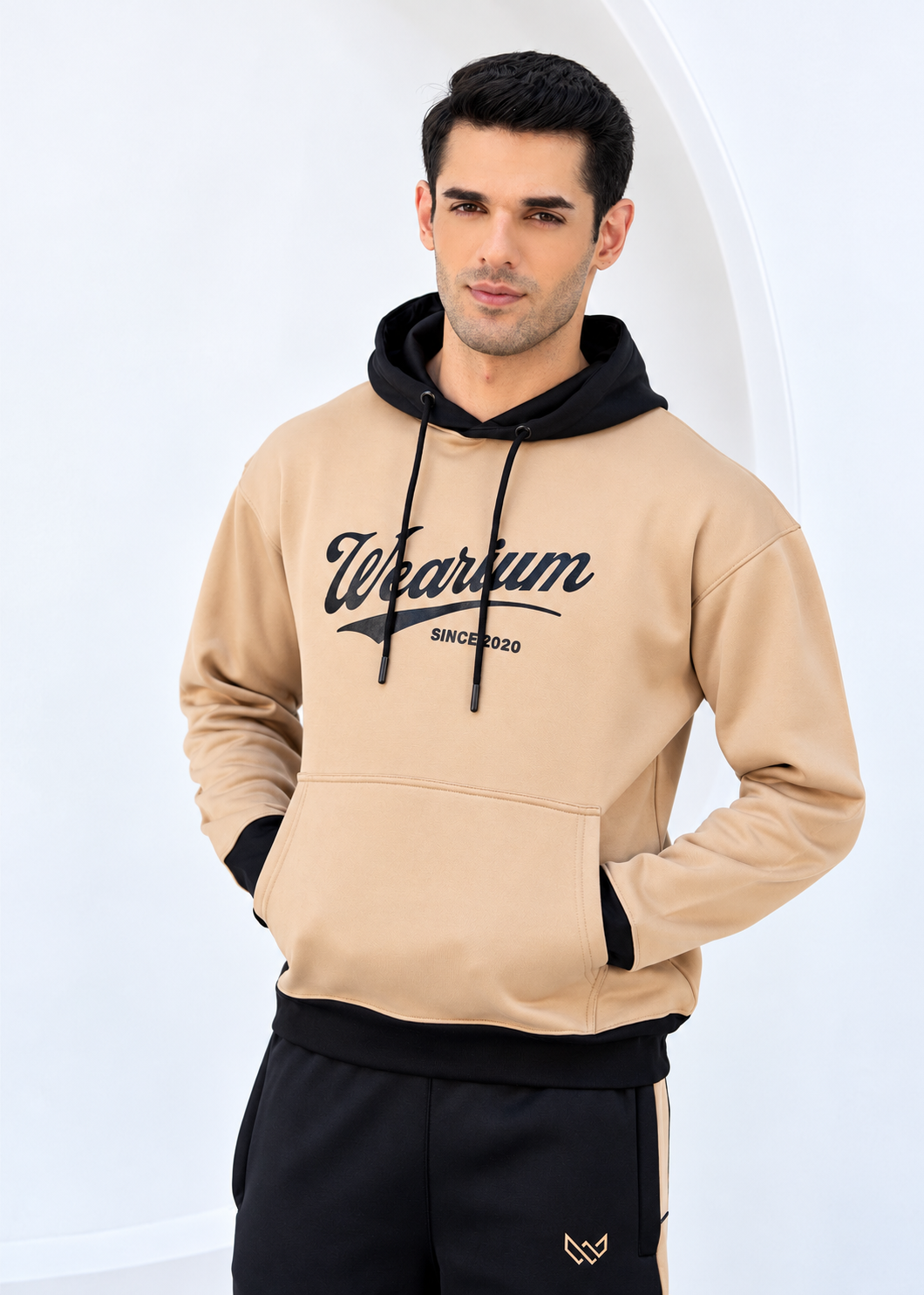 Trademark 3.0 - Tan/Black DropShoulders Winter Tracksuit