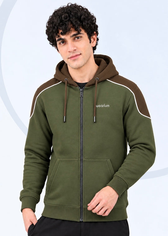 Ridgeway Zipper – Premium Cotton Olive/Brown