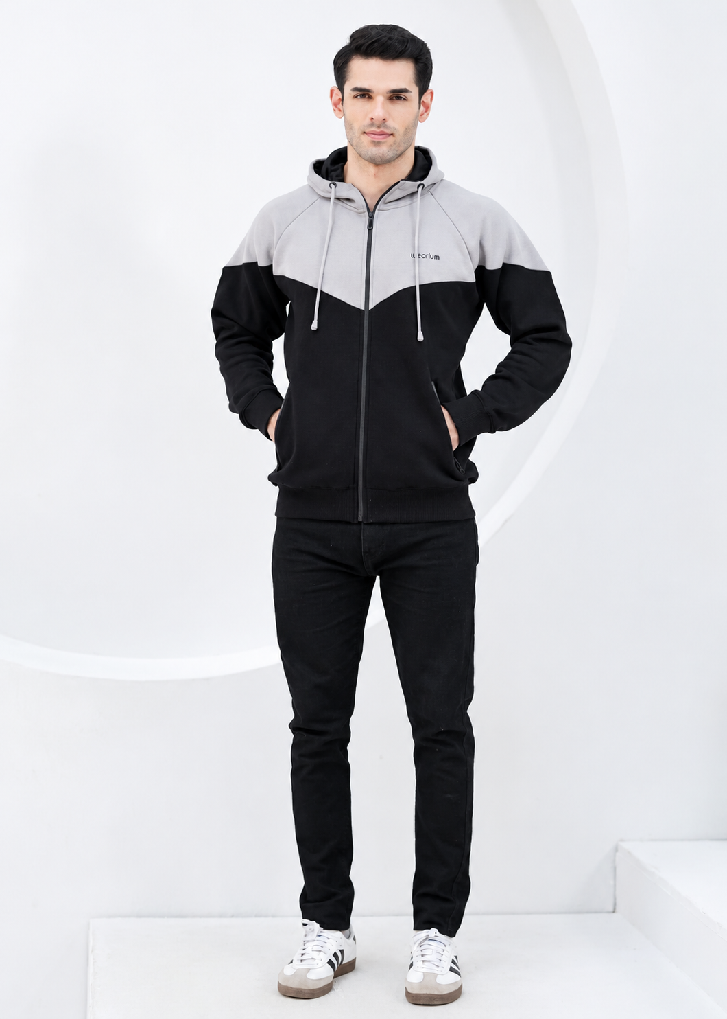 GreyEdge Oversized ZipUp Upper - Premium Cotton Fleece