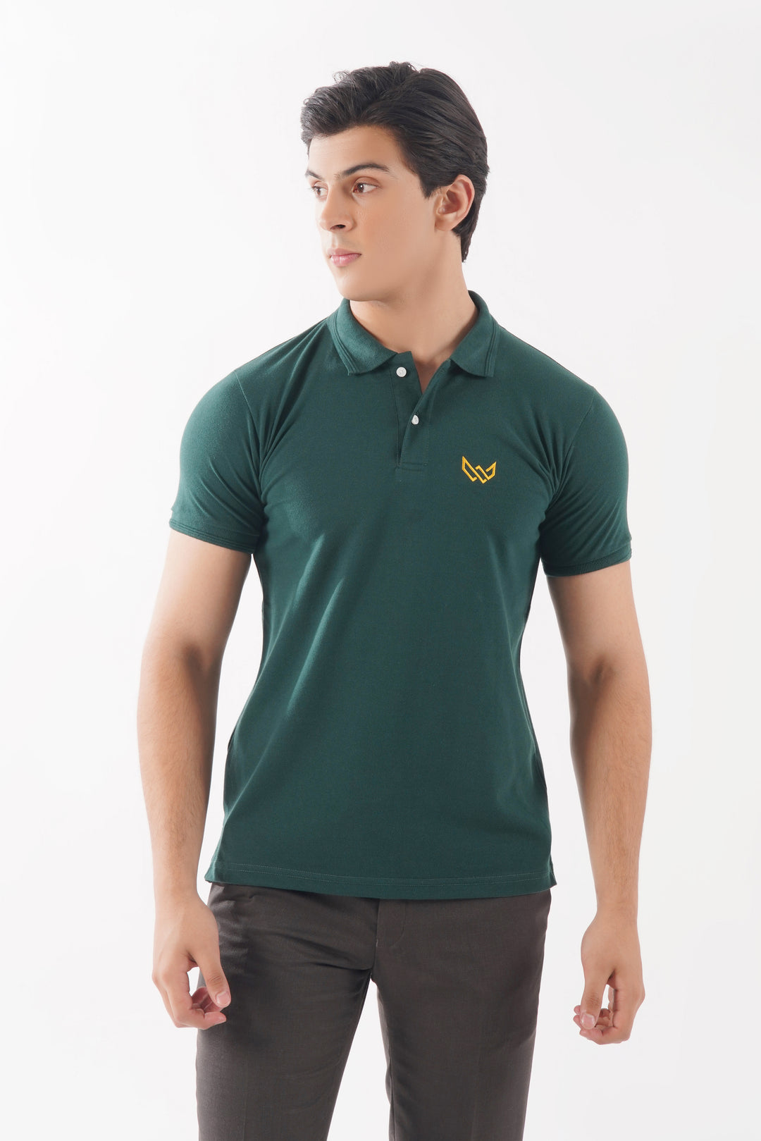 Dark Green Basics Polo