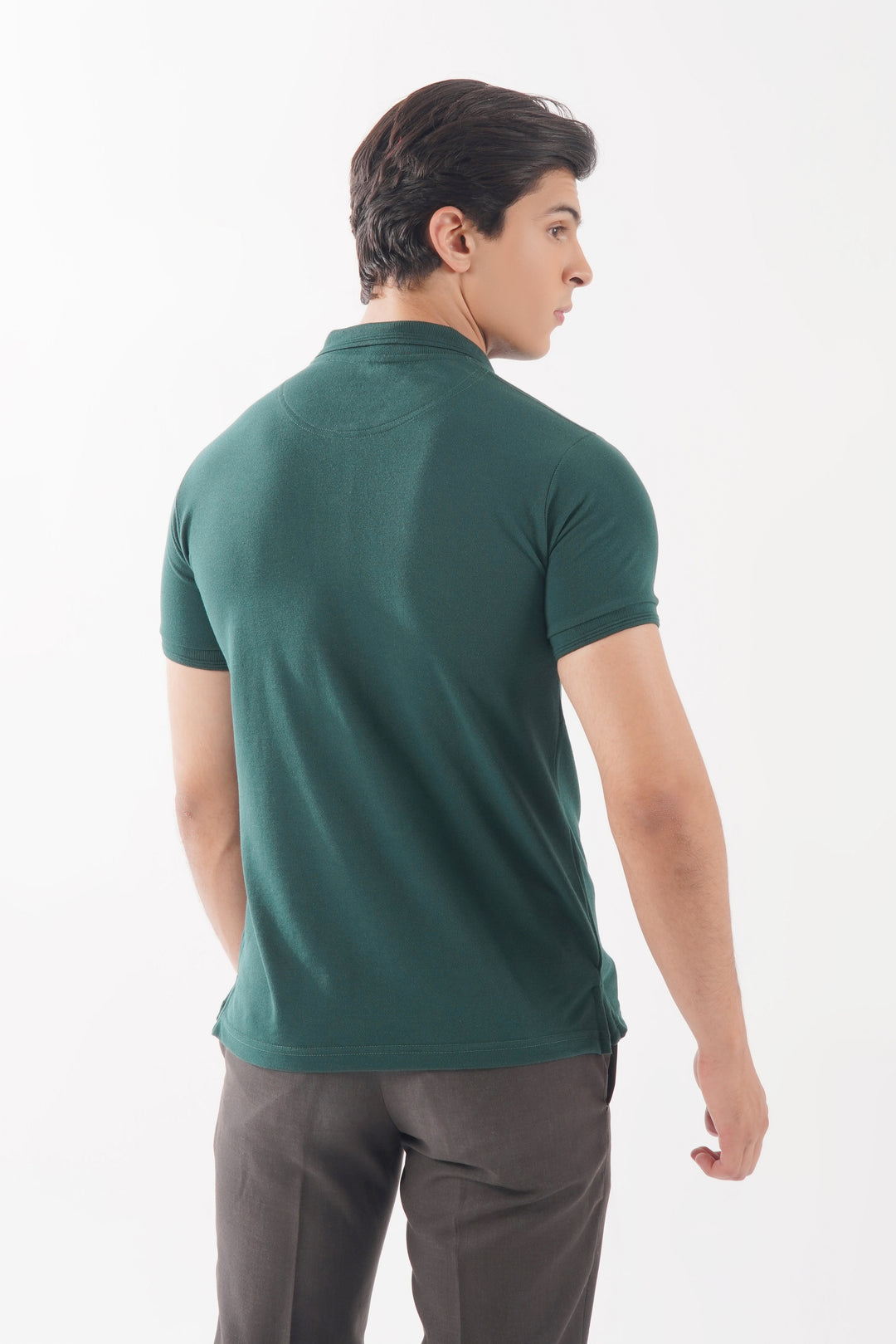 Dark Green Basics Polo