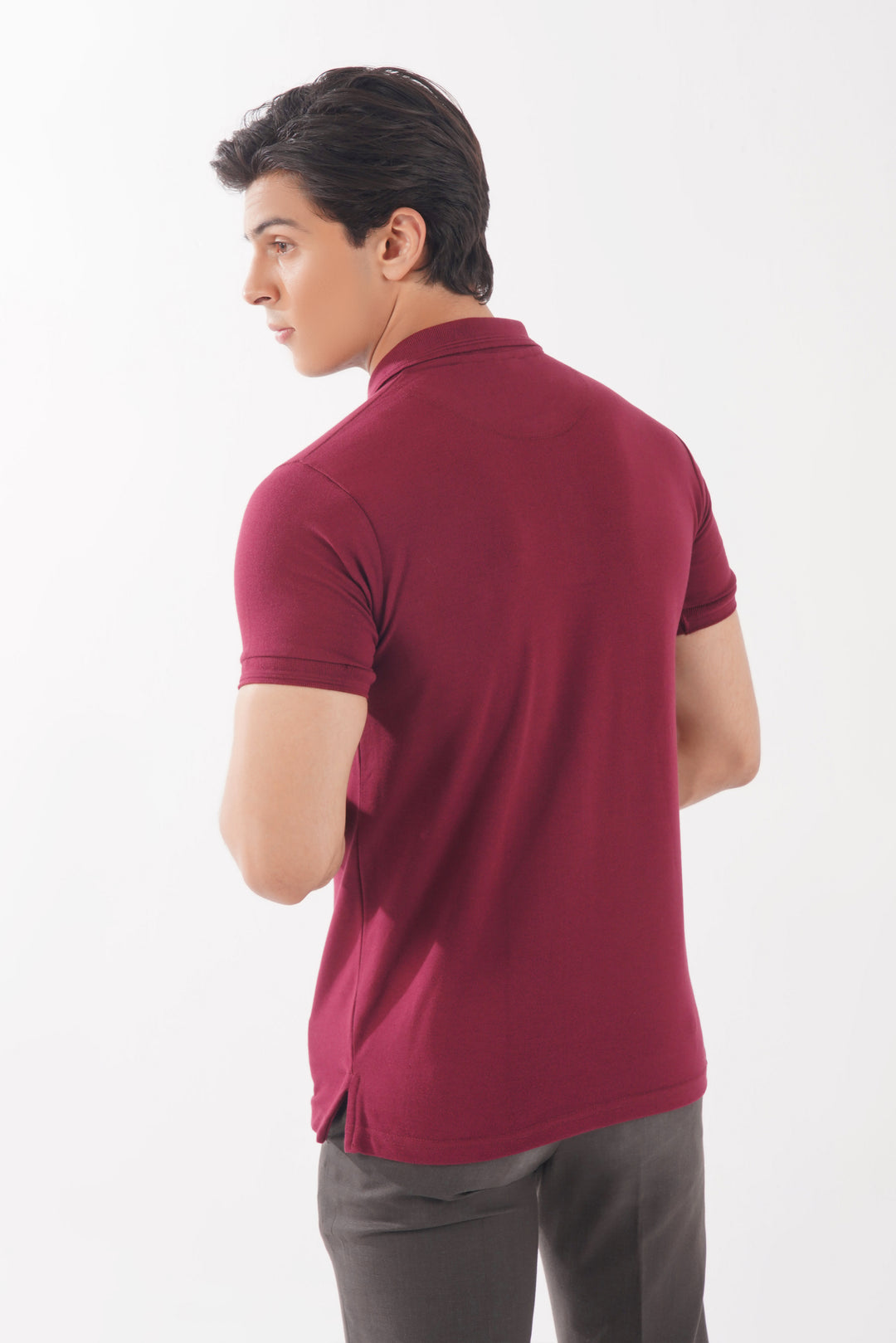 Dark Maroon Basics Polo