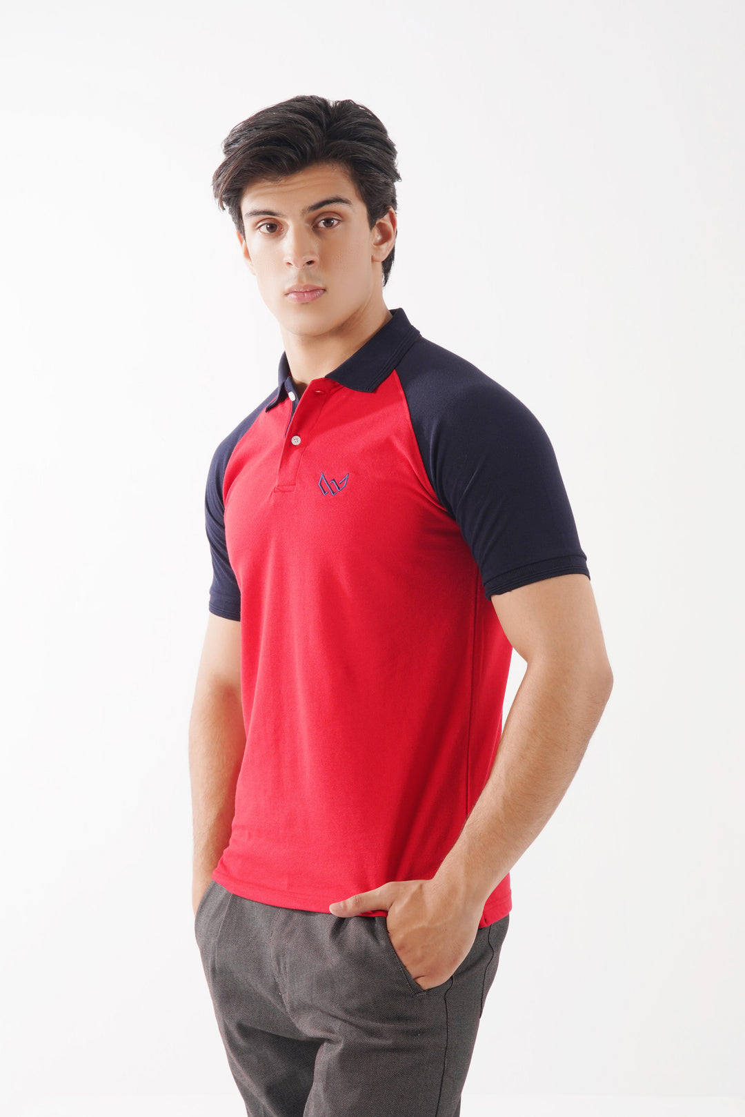 Red/Navy Highlight Polo