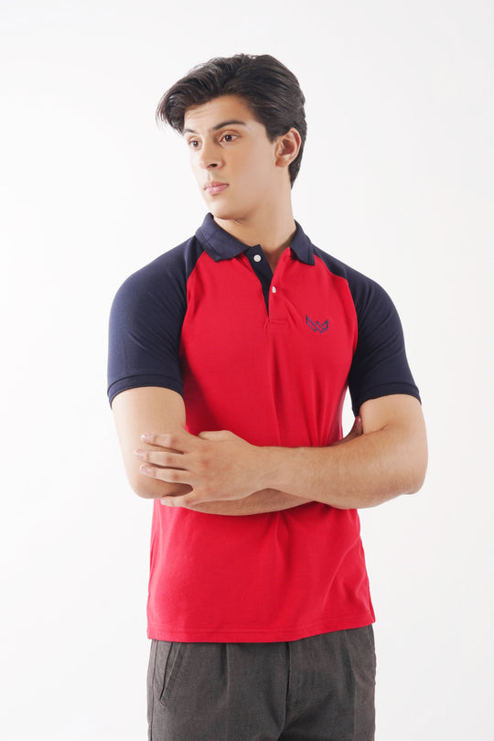 Red/Navy Highlight Polo