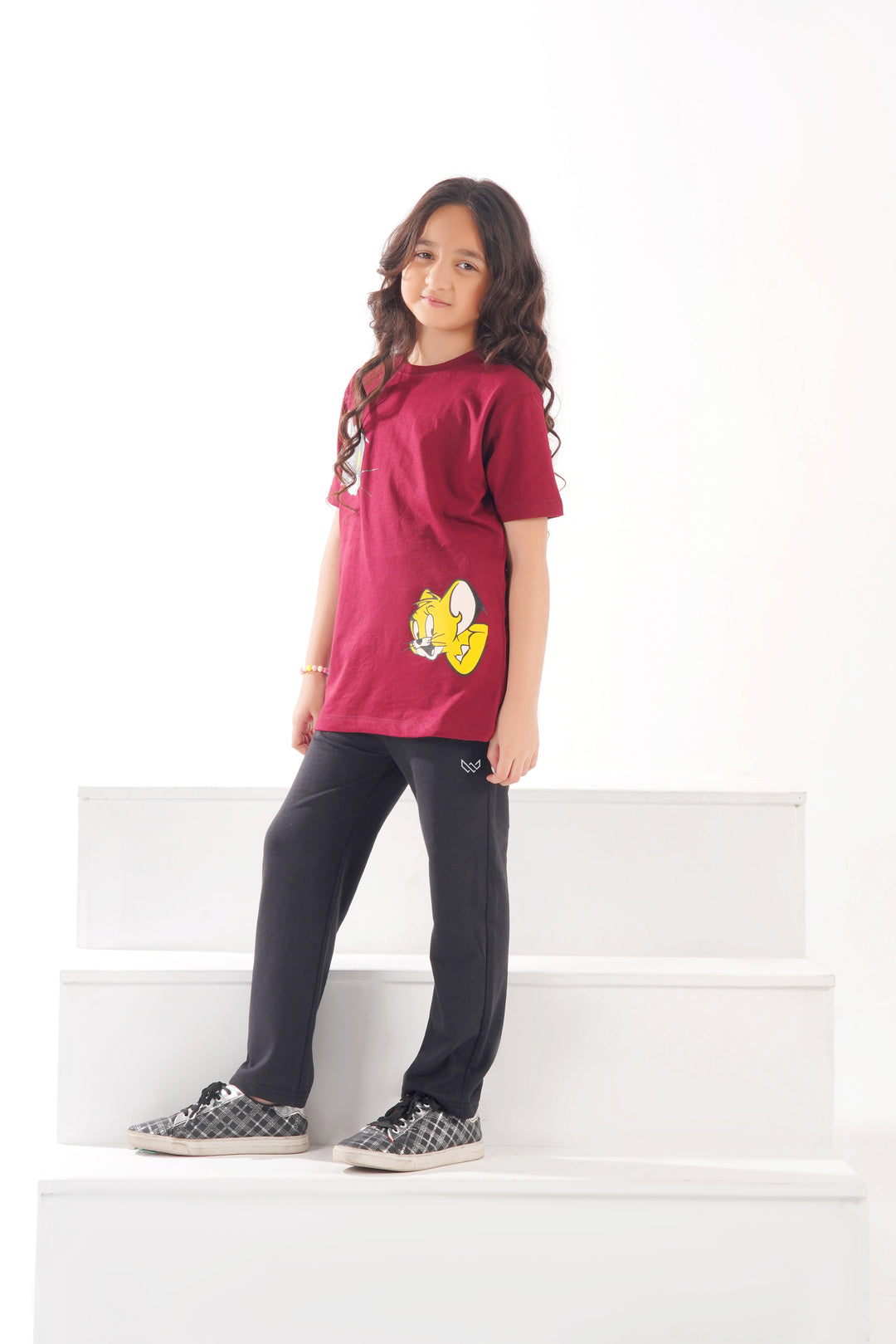 Tom & Jerry - Maroon Cotton Twinset