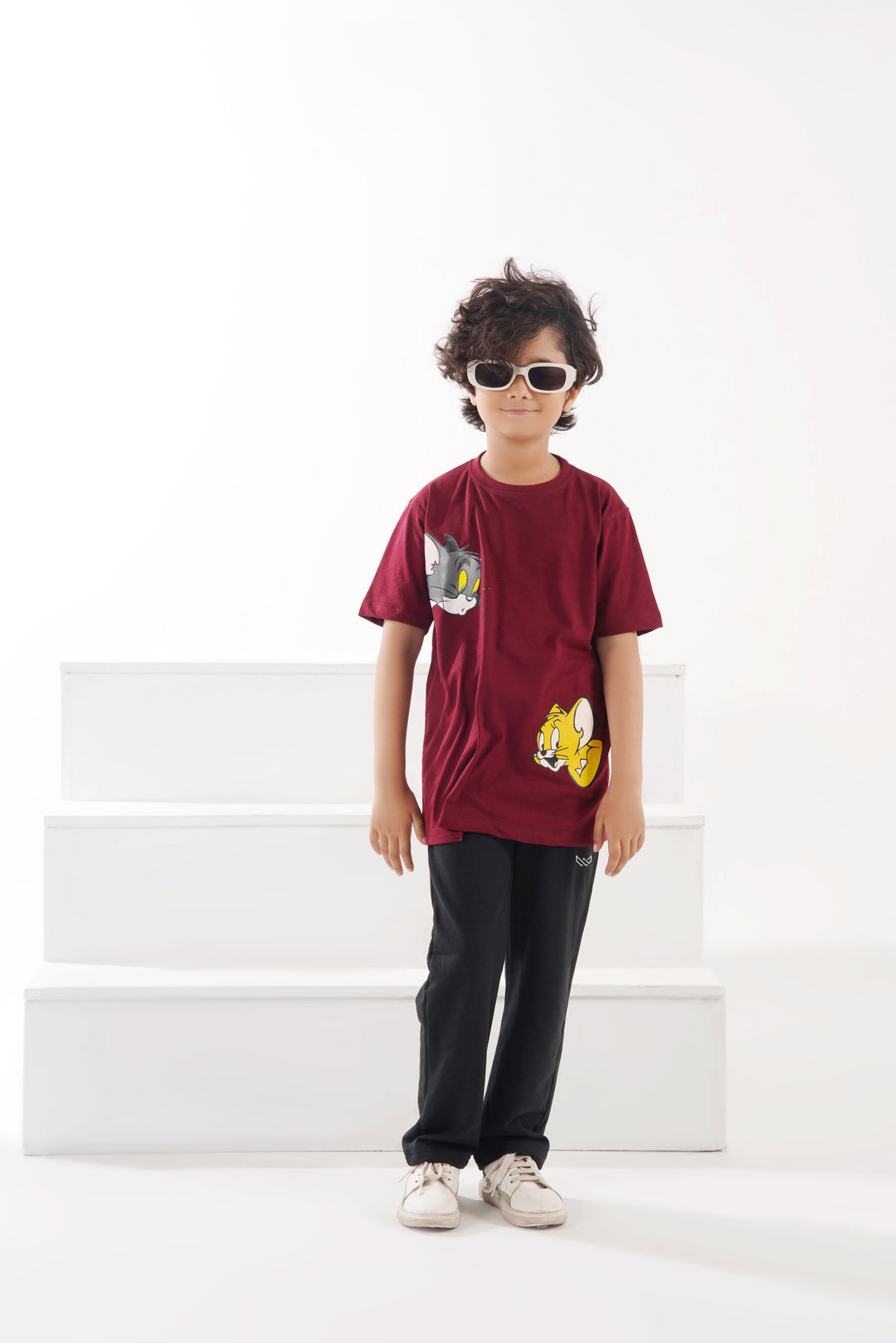 Tom & Jerry - Maroon Cotton Twinset