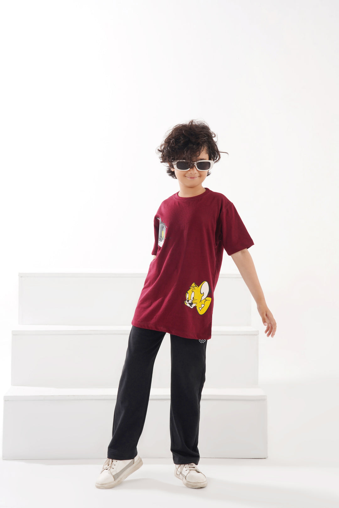 Tom & Jerry - Maroon Cotton Twinset