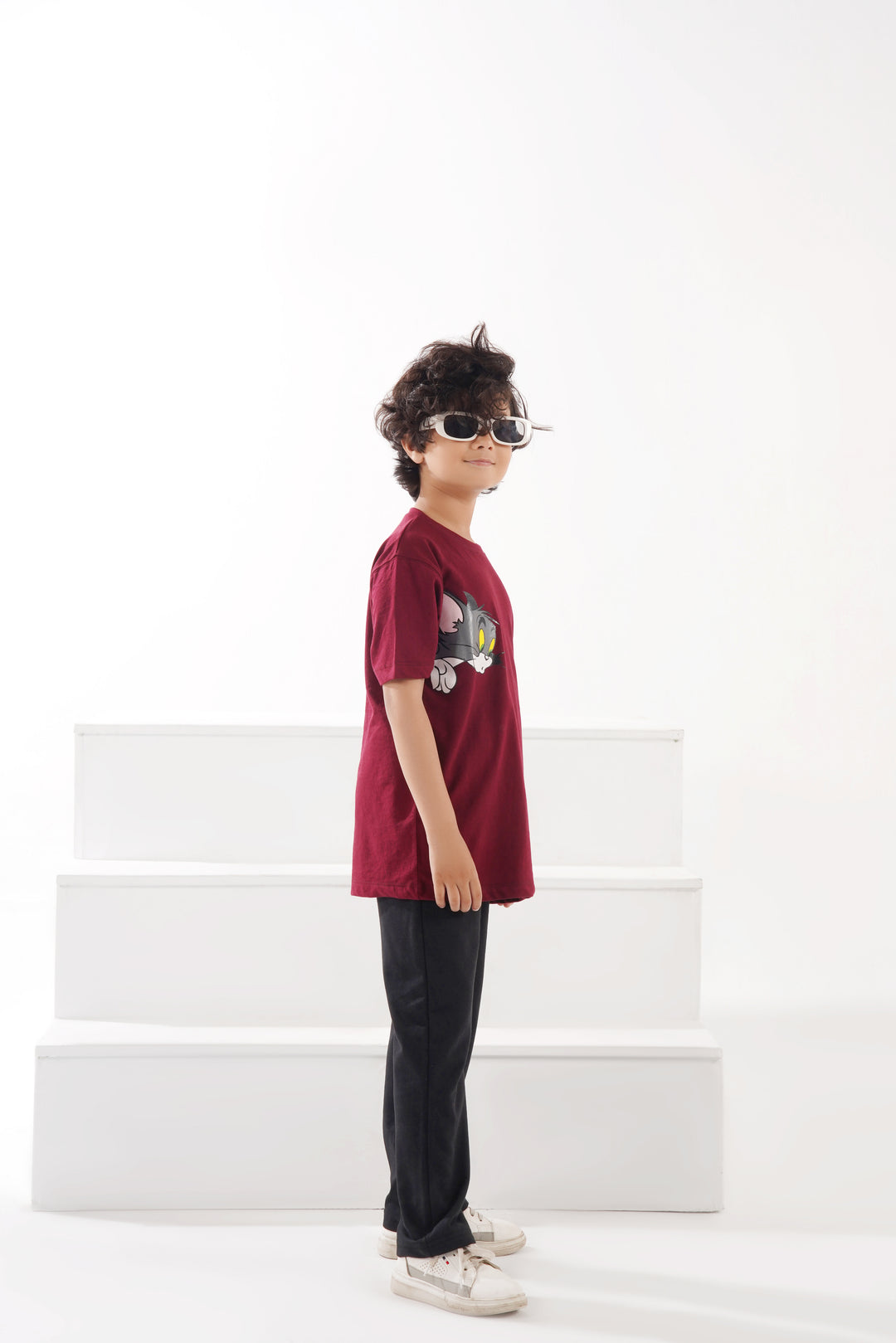 Tom & Jerry - Maroon Cotton Twinset