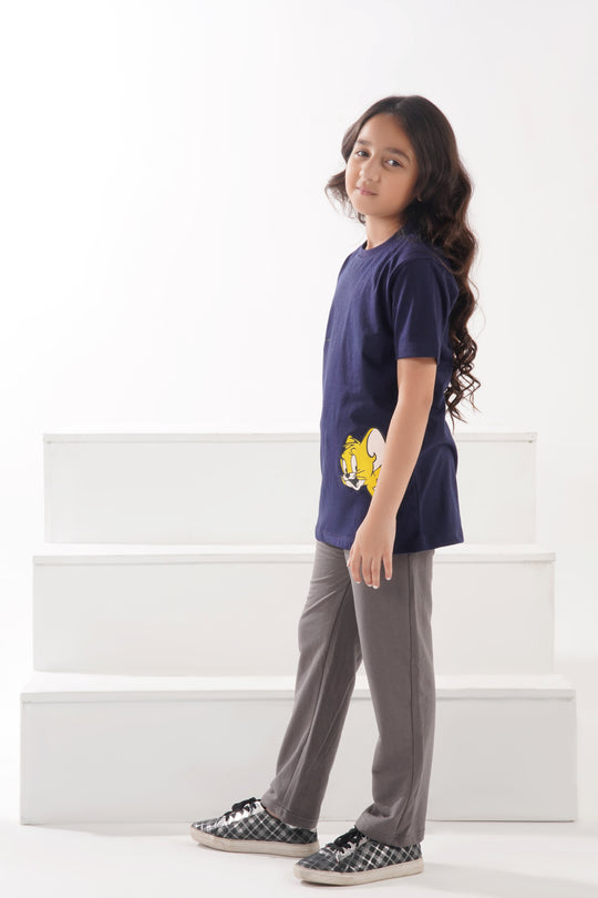 Tom & Jerry - Navy Cotton Twinset