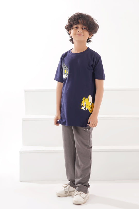 Tom & Jerry - Navy Cotton Twinset