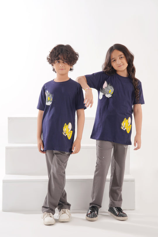 Tom & Jerry - Navy Cotton Twinset