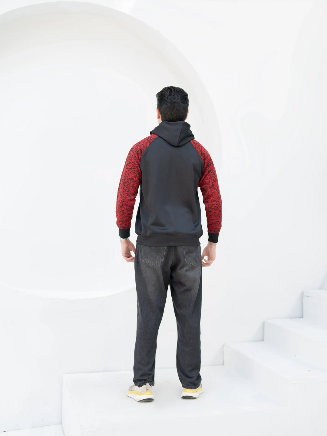 Contrast Roma ZipUp - Premium Black Maroon