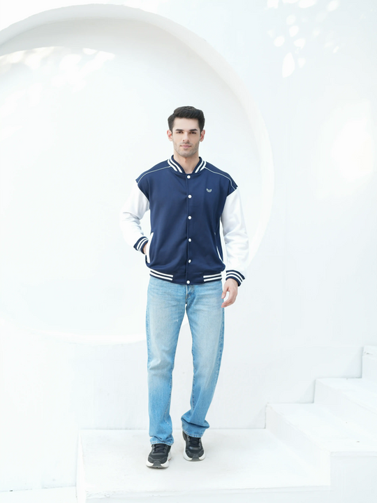 Navy Ace Varsity Jacket - Winter