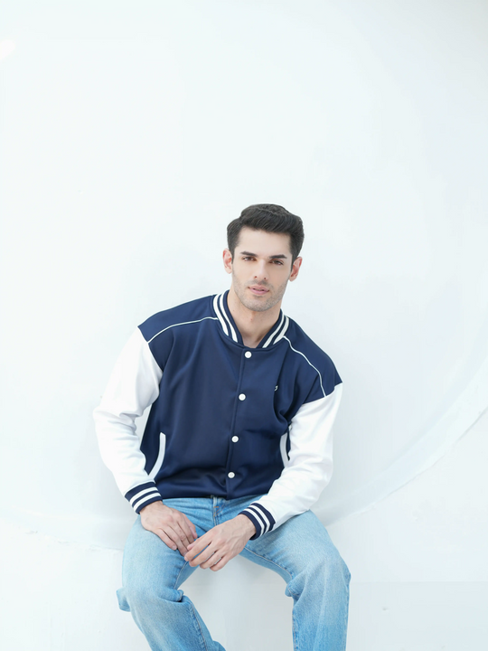 Navy Ace Varsity Jacket - Winter