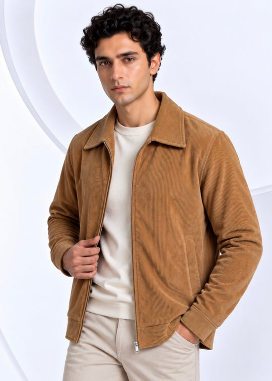 Milano Corduroy Jacket – Camel Brown