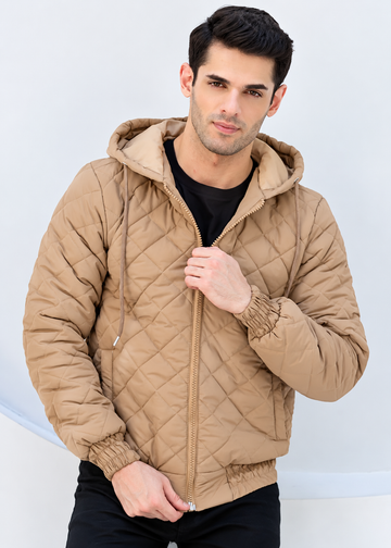 Diamond Quilted Jacket - High Value Tan