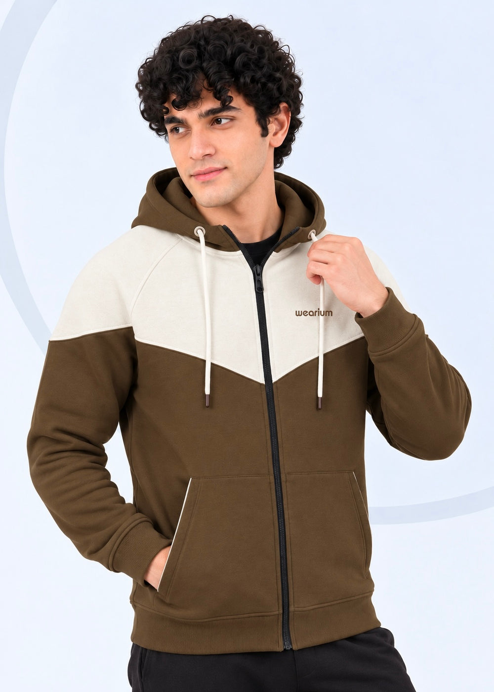Luxe Panel – Premium Cotton Coffee Brown/ Off White